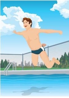 free vector Water jumping 5