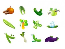 free vector Vegetable clip art of four