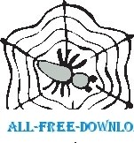 free vector Spider and Web 2
