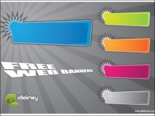 free vector 
								Bright Web Banners							