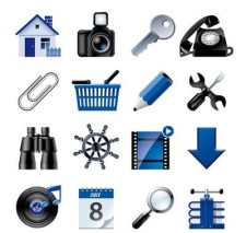 free vector Blue website and internet icons