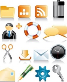 free vector Icons for computer, web etc.