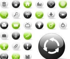 free vector Glossy Icon Set for Web Applications 2