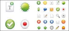 free vector Web2.0 web design icon commonly used