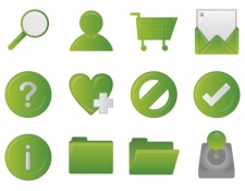 free vector Green icon set rounded heart help Kiwi Flavored!