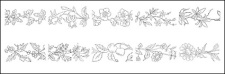 free vector Flower type of line drawing vector diagram-2