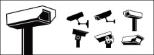 free vector CCTV monitoring element vector