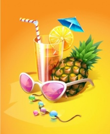free vector Tropical Cocktail