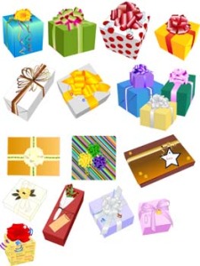 free vector Gift and Present Set Vector