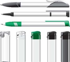 free vector Lighters and pens vector