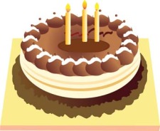free vector Tart birthday cake 4