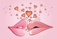 free vector Hearts and sexy lips vector