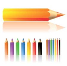 free vector Lots of colour pencils vector