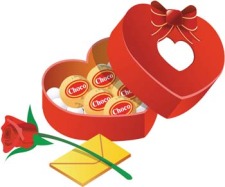 free vector Chocolate rose and love mail