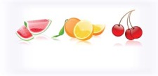 free vector Slice of fruits