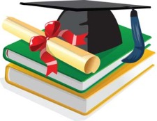free vector Book and scholar hat