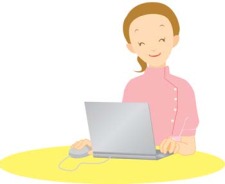 free vector Girls and computer vector 52