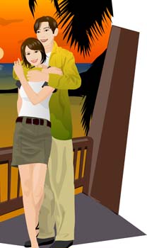 free vector Couple in love 26