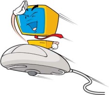free vector Flying mouse with pc