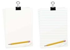 free vector Clipped paper with pencil set