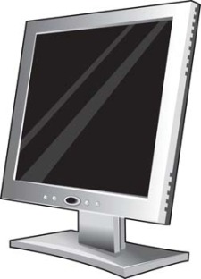 free vector LCD Monitor Vector 12