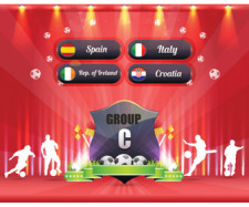 free vector Euro 2012 Group C Award Poster Decoration Vector Art Badge Ball