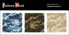 free vector Seamless Vector Patterns Camouflage Set 1