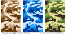 free vector Army camouflage pattern in three different colours