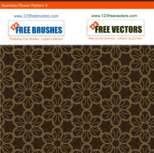 free vector Free seamless brown flower pattern