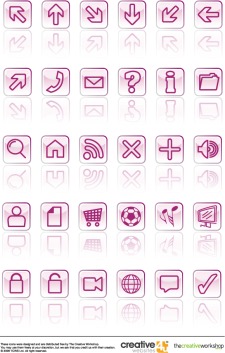 free vector Glassy Vector Icons