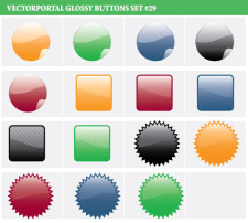 free vector Glossy Buttons