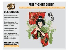 free vector Japanese t-shirt