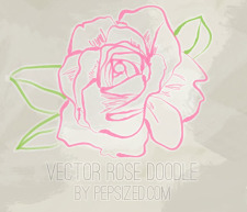 free vector Vector Rose Doodle