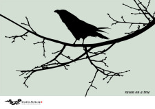 free vector Raven on a tree