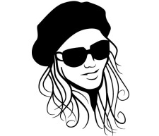 free vector Girl With Hat and Glasses Vector