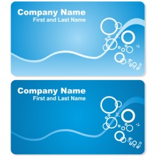 free vector Sea business card set