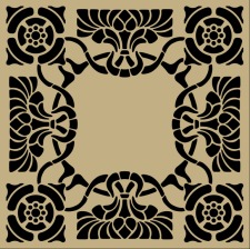free vector Art nouveau stencil pattern