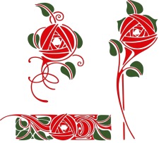 free vector Artistic rose designs