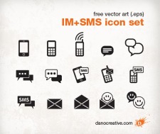free vector Instant Messenger SMS Icon set