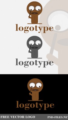 free vector Free Logo Magnifier Guy