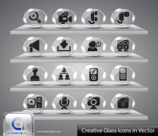 free vector Creative Glass Icons