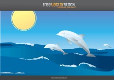 free vector Vector Dolphins