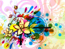 free vector Colorful Floral Vector Background