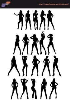free vector Sexy Silhouettes