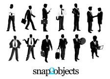 free vector 12 Free Vector Businessmen Silhouettes