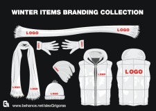 free vector Winter Items Branding Collection