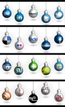free vector Free Christmas Social Icons