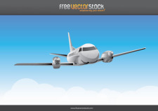 free vector Airplane in the sky