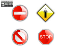 free vector Road Signs