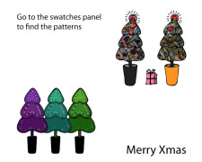 free vector Doodled Christmas Ai Patterns